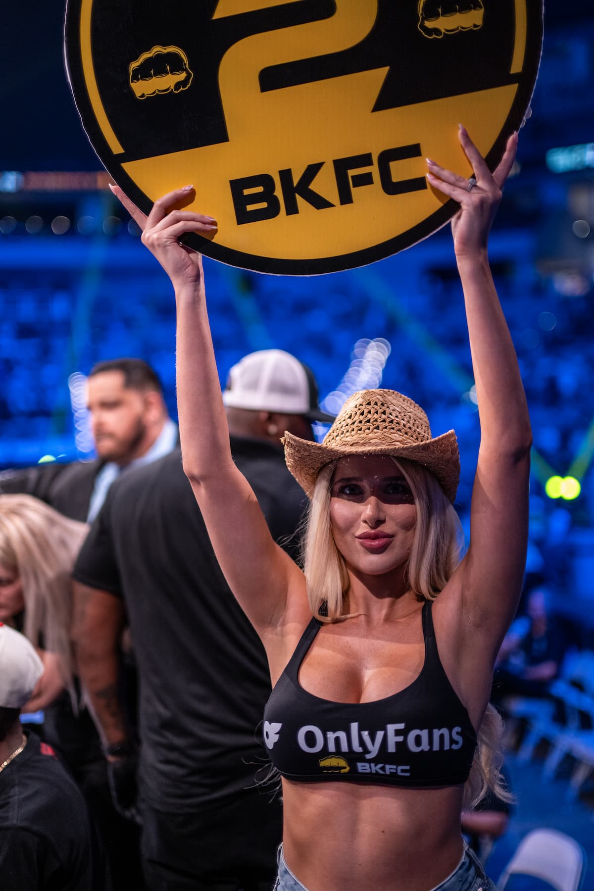 BKFC ring girl Kaitlyn Bertrand during the event