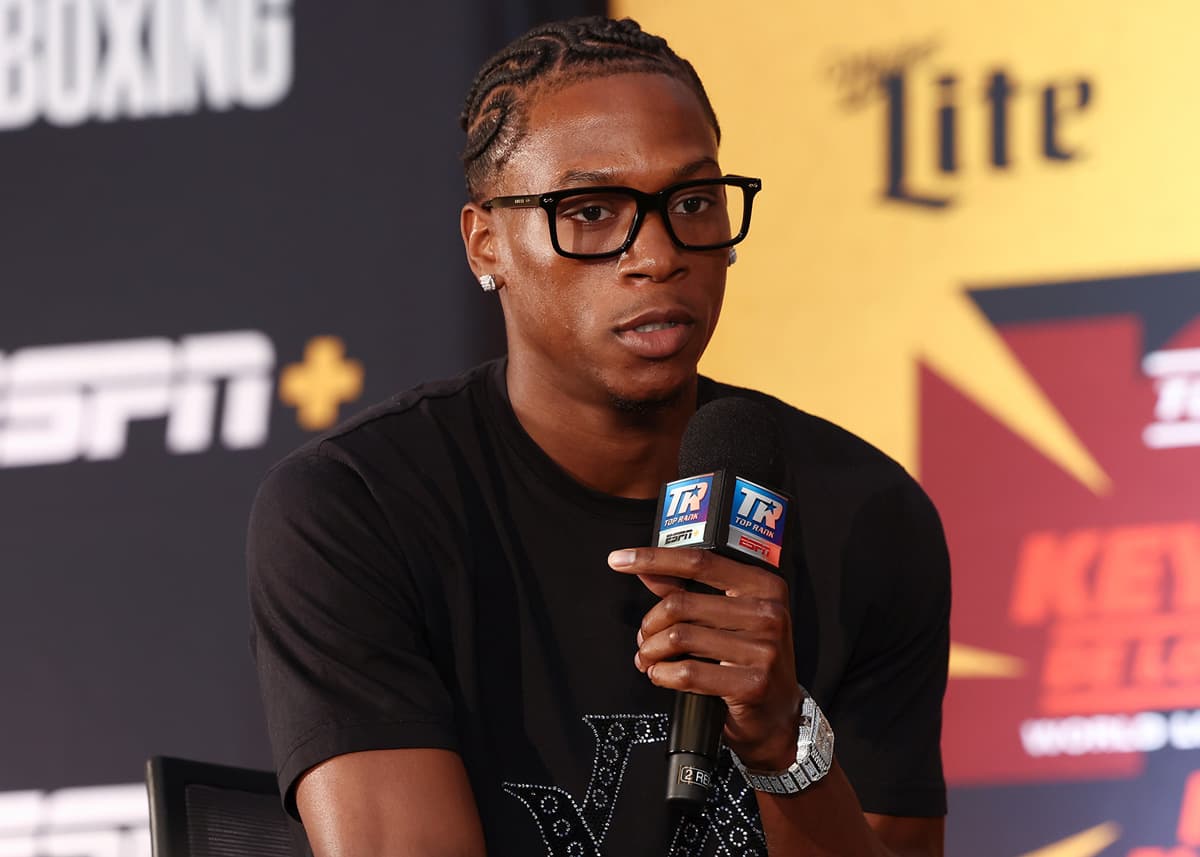 Keon Davis at the press conference in Norfolk, VA