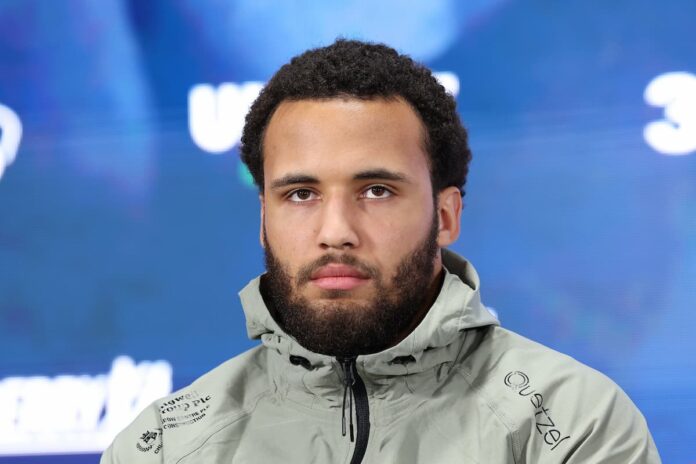 Moses Itauma during the press conference ahead of his boxing bout