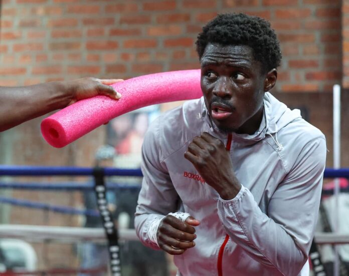 Richardson Hitchins training during camp ahead of his upcoming boxing bout
