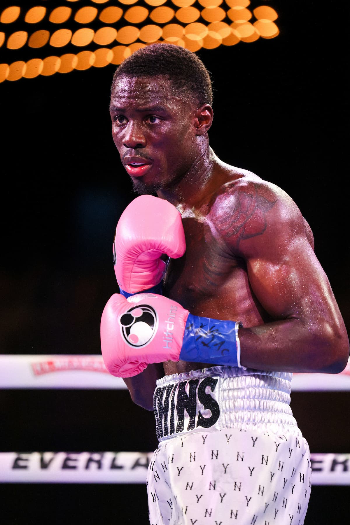 Richardson Hitchins during his bout against George Kambosos Jr at The Theater at MSG in New York