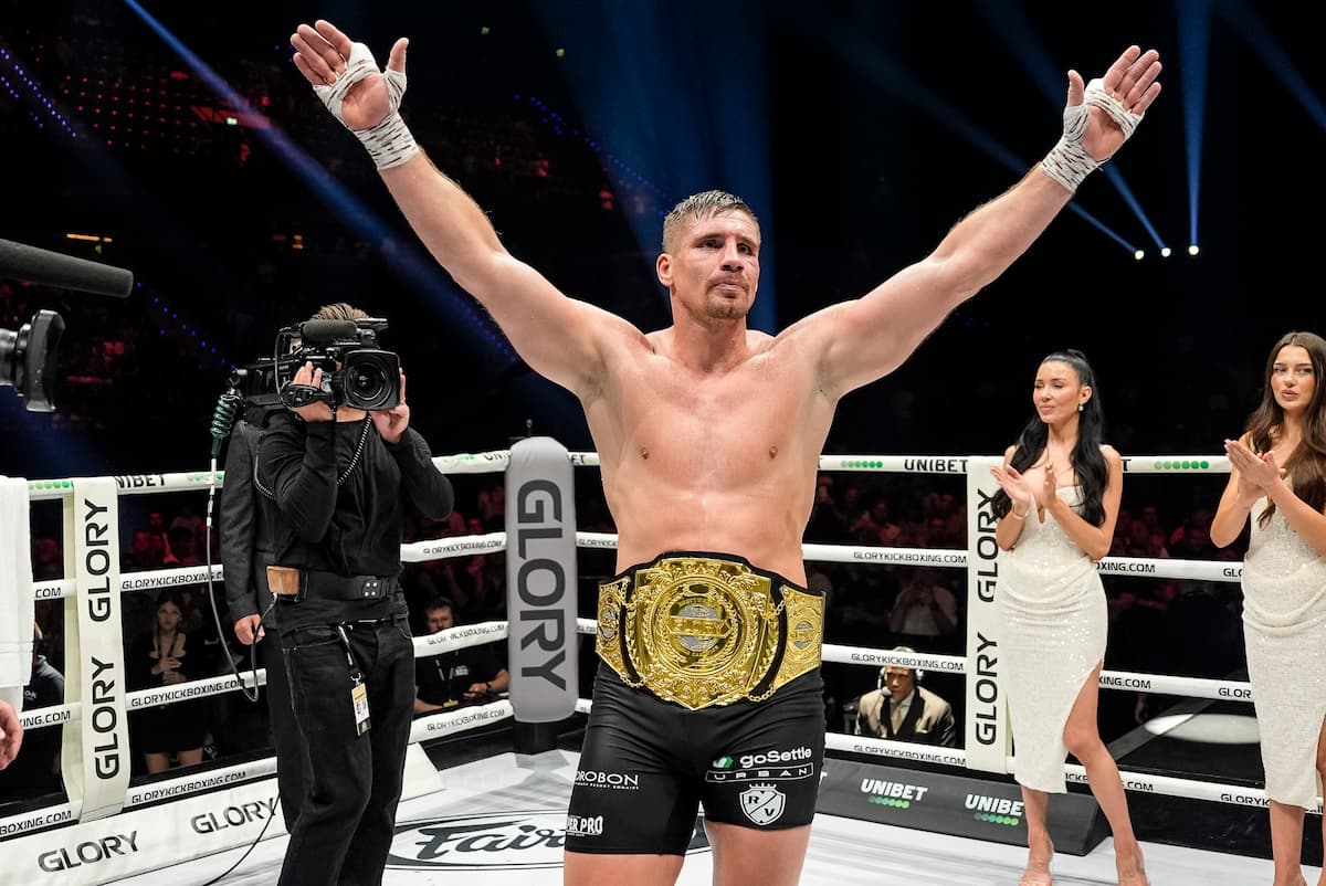 Rico Verhoeven after his victory over Artem Vakhitov at Glory 100
