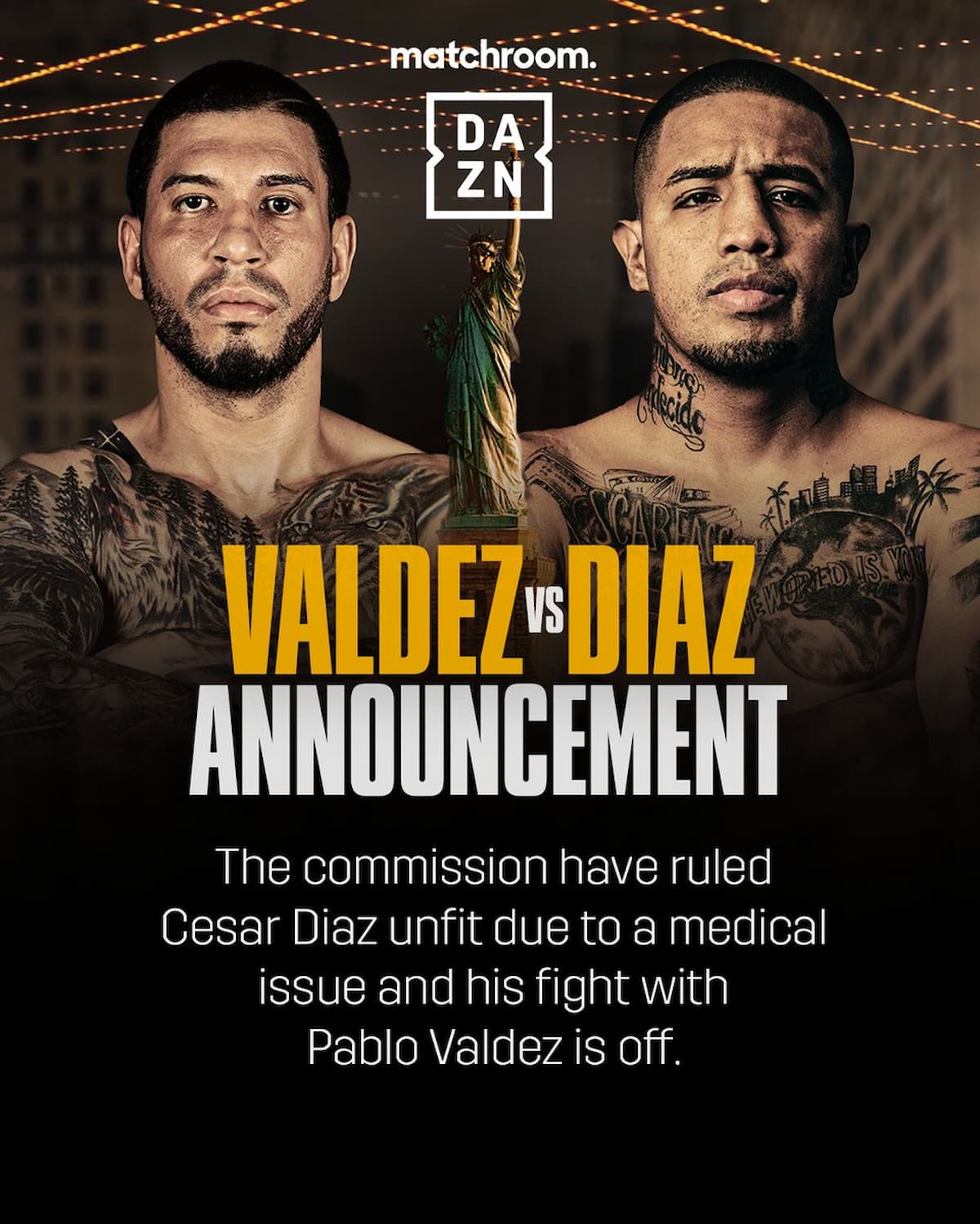 Valdez vs Diaz announcement