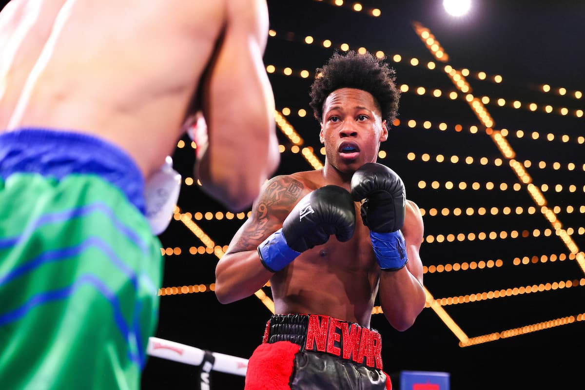 Zaquin Moses during his bout against Carl Rogers at The Theater at MSG in New York
