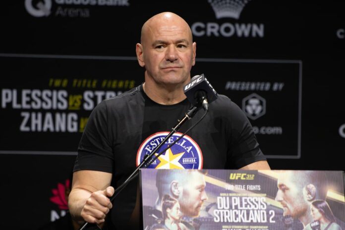 Dana White during the UFC 312 press conference