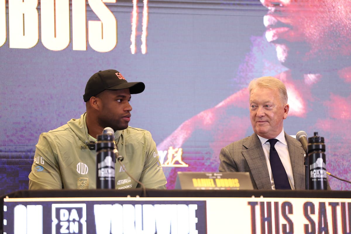 Daniel Dubois and Frank Warren during the press conference