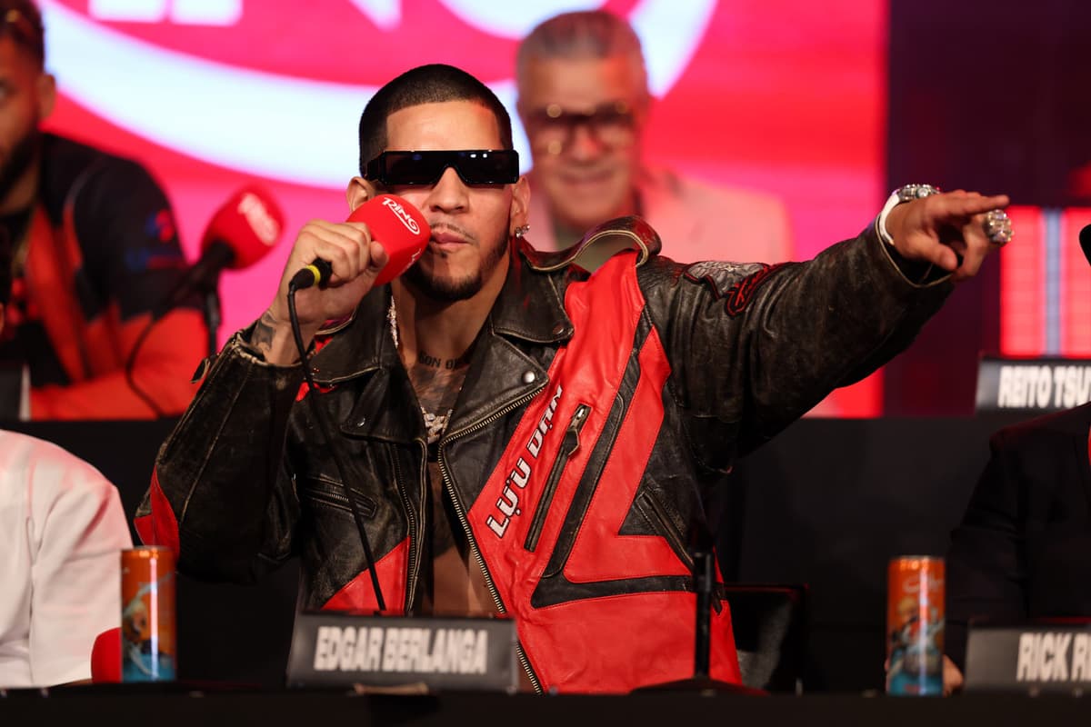 Edgar Berlanga during the press conference in Corona, NY