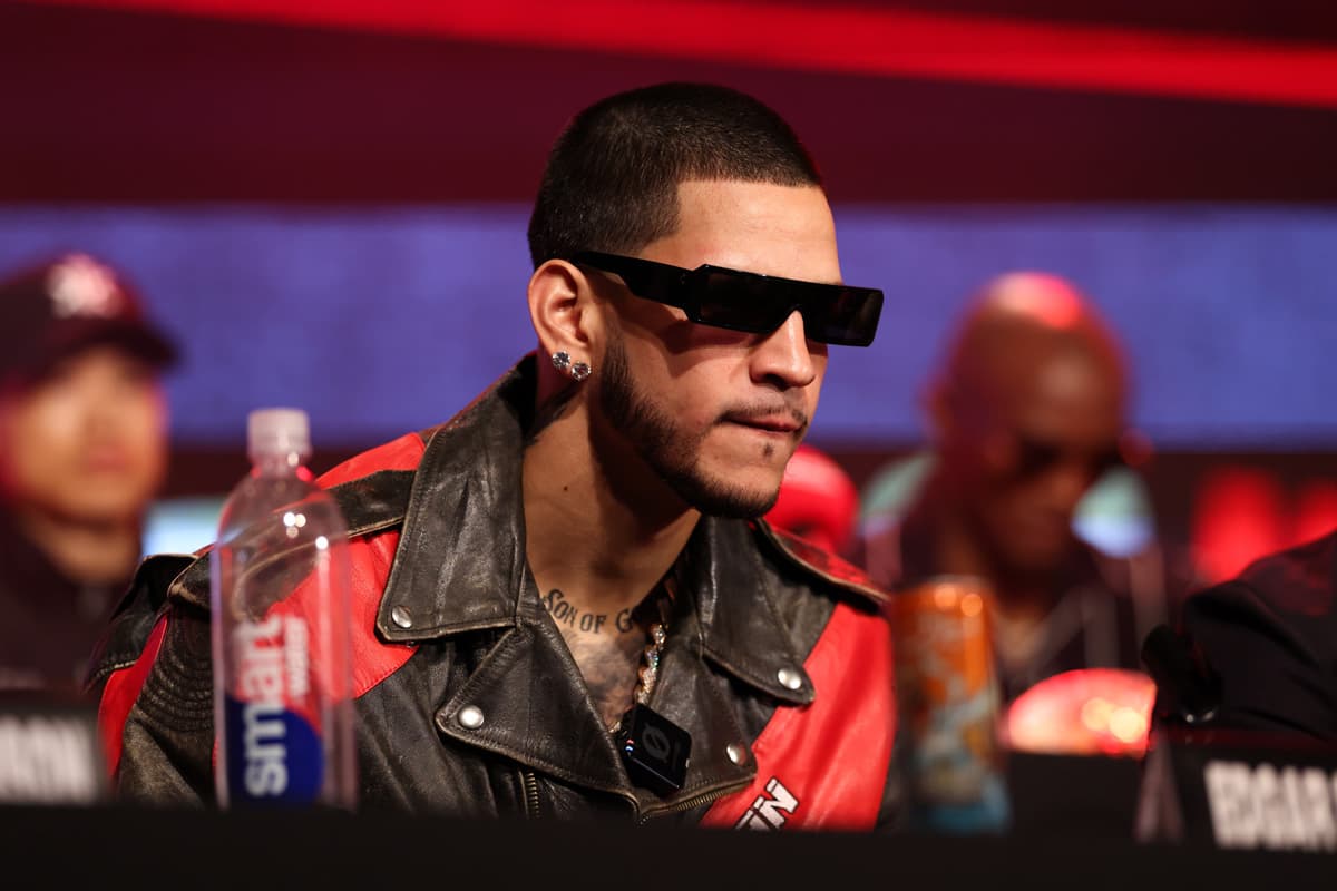 Edgar Berlanga during the press conference in Corona, NY