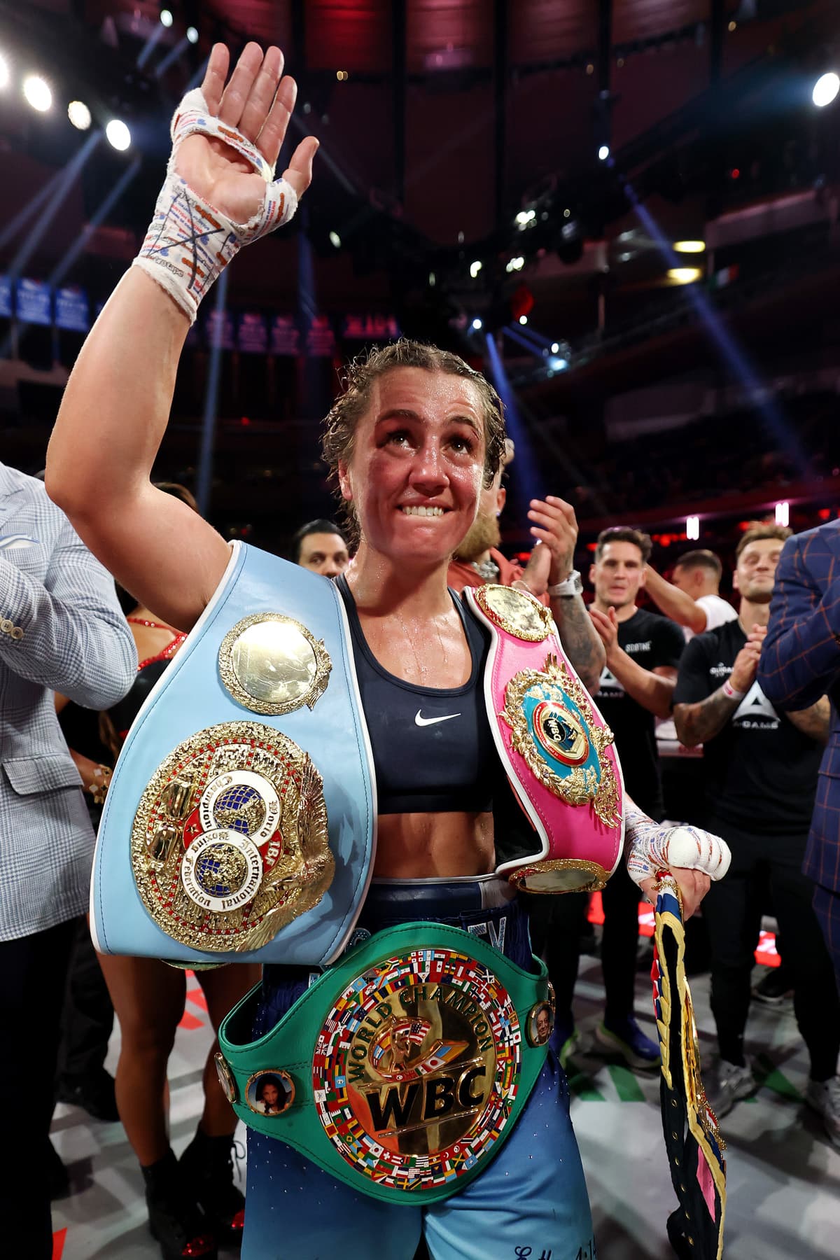 Ellie Scotney after her victory over Yamileth Mercado at MSG in New York