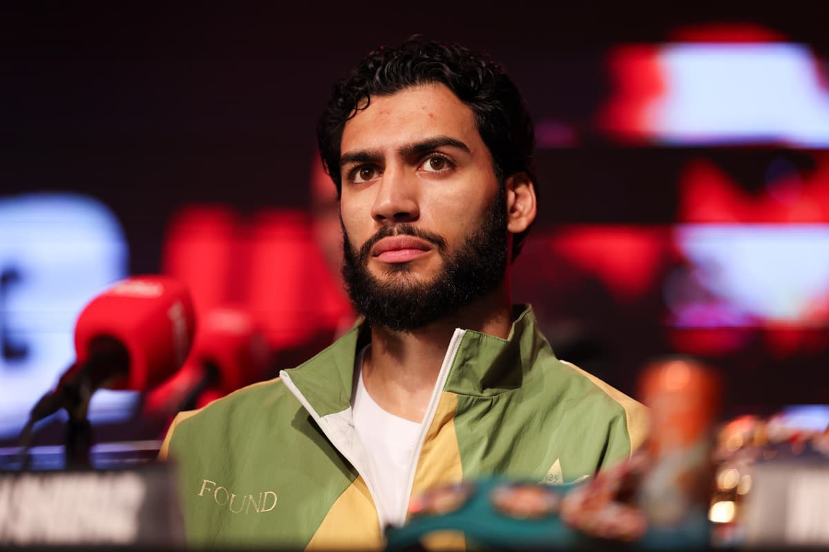 Hamzah Sheeraz during the press conference in Corona, NY