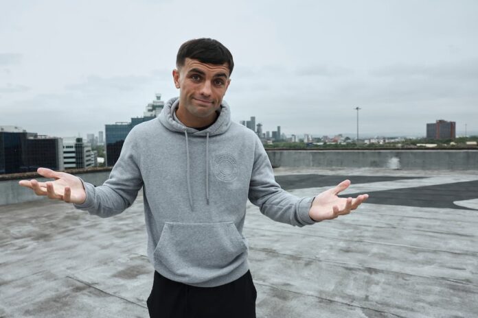 Jack Catterall ahead of his boxing bout against Harlem Eubank in Manchester, England