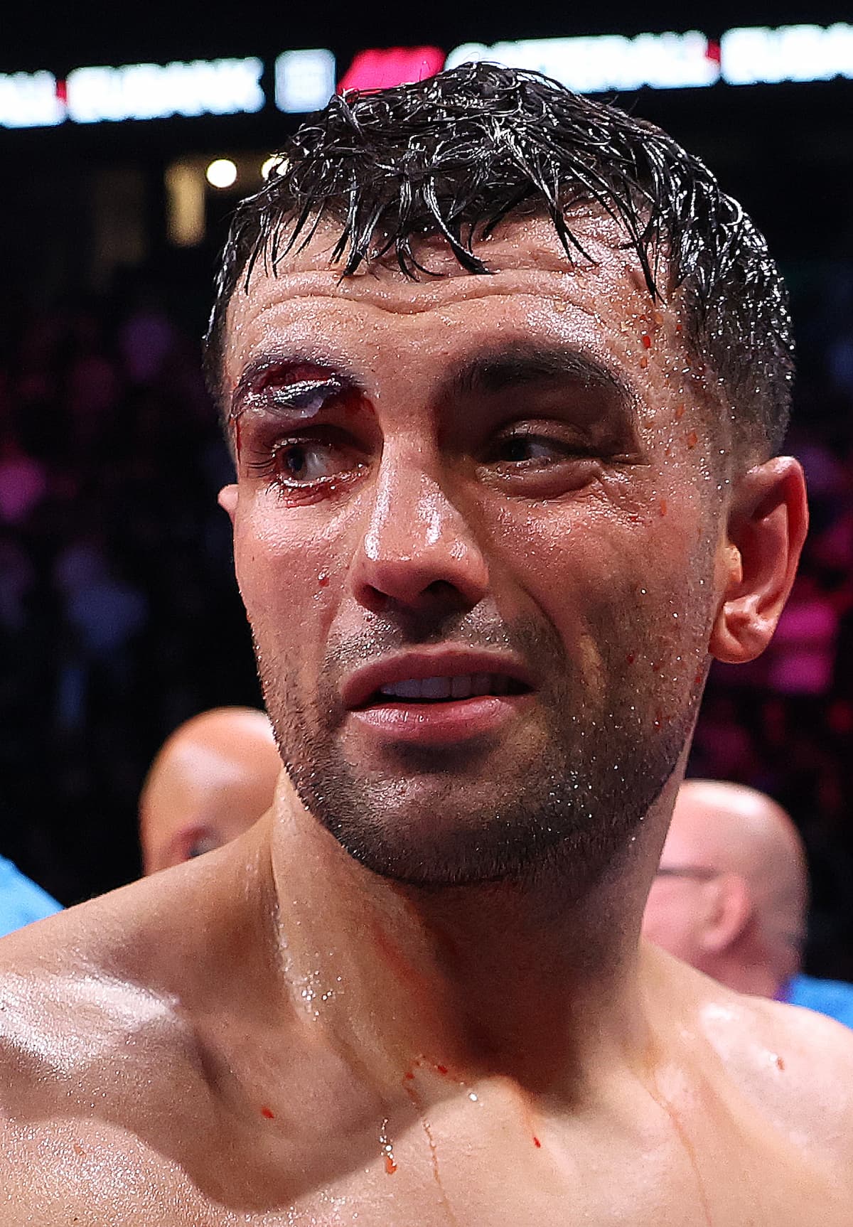 Jack Catterall during his boxing bout against Harlem Eubank in Manchester, England