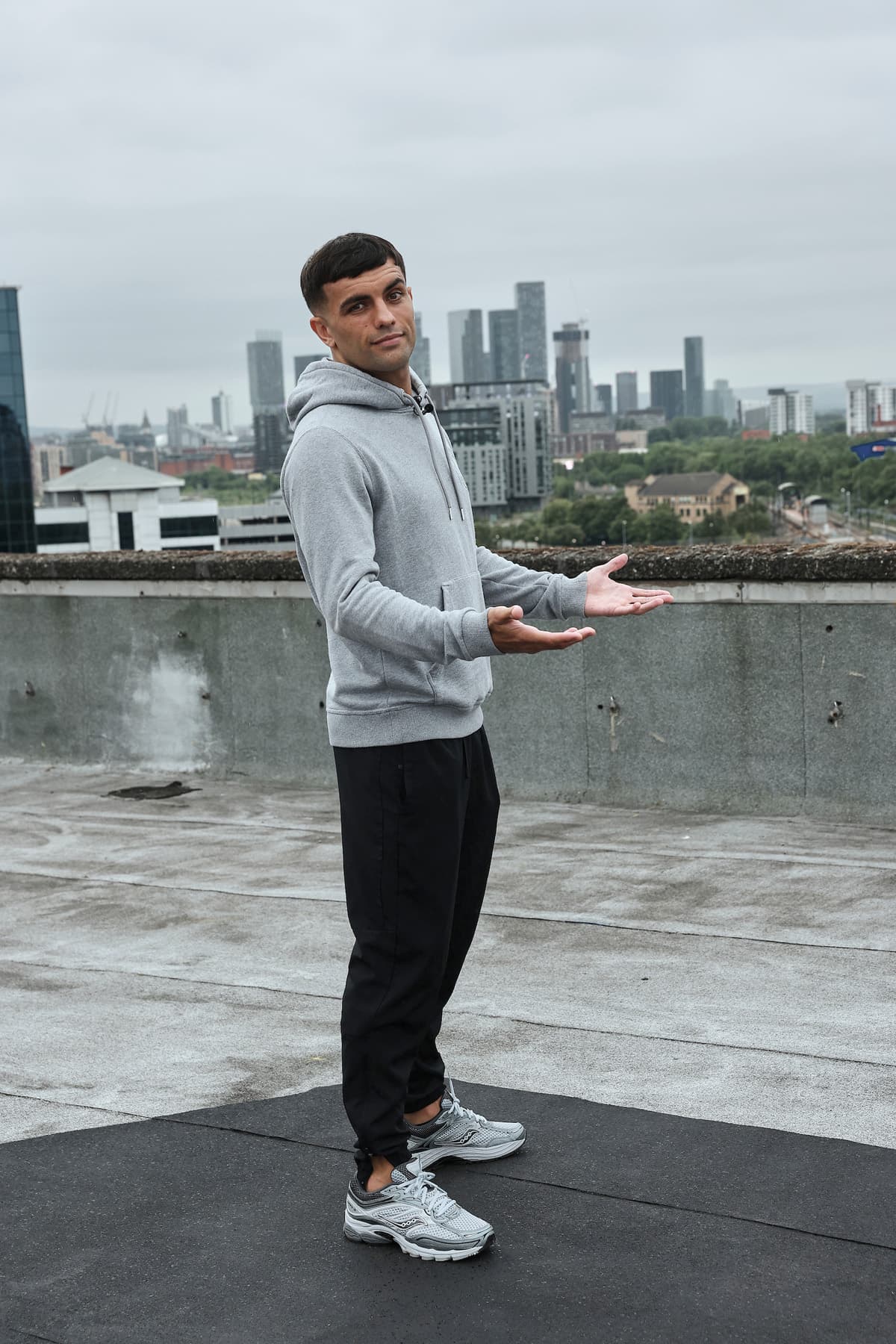 Jack Catterall ahead of his boxing bout against Harlem Eubank in Manchester, England