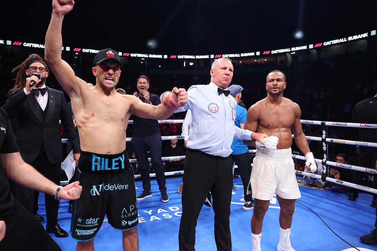 Jack Catterall takes victory over Harlem Eubank during their boxing bout in Manchester