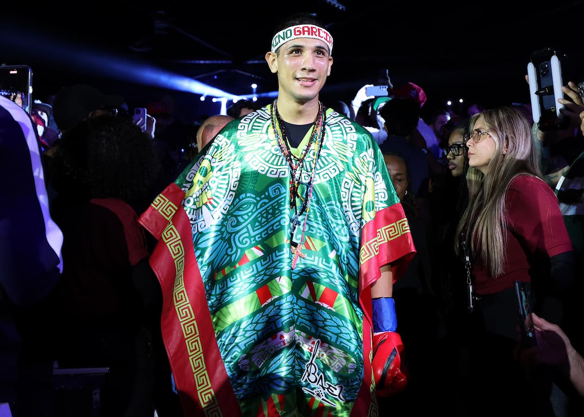 Jorge Garcias makes his ring walk at The Theater at Madison Square Garden in New York