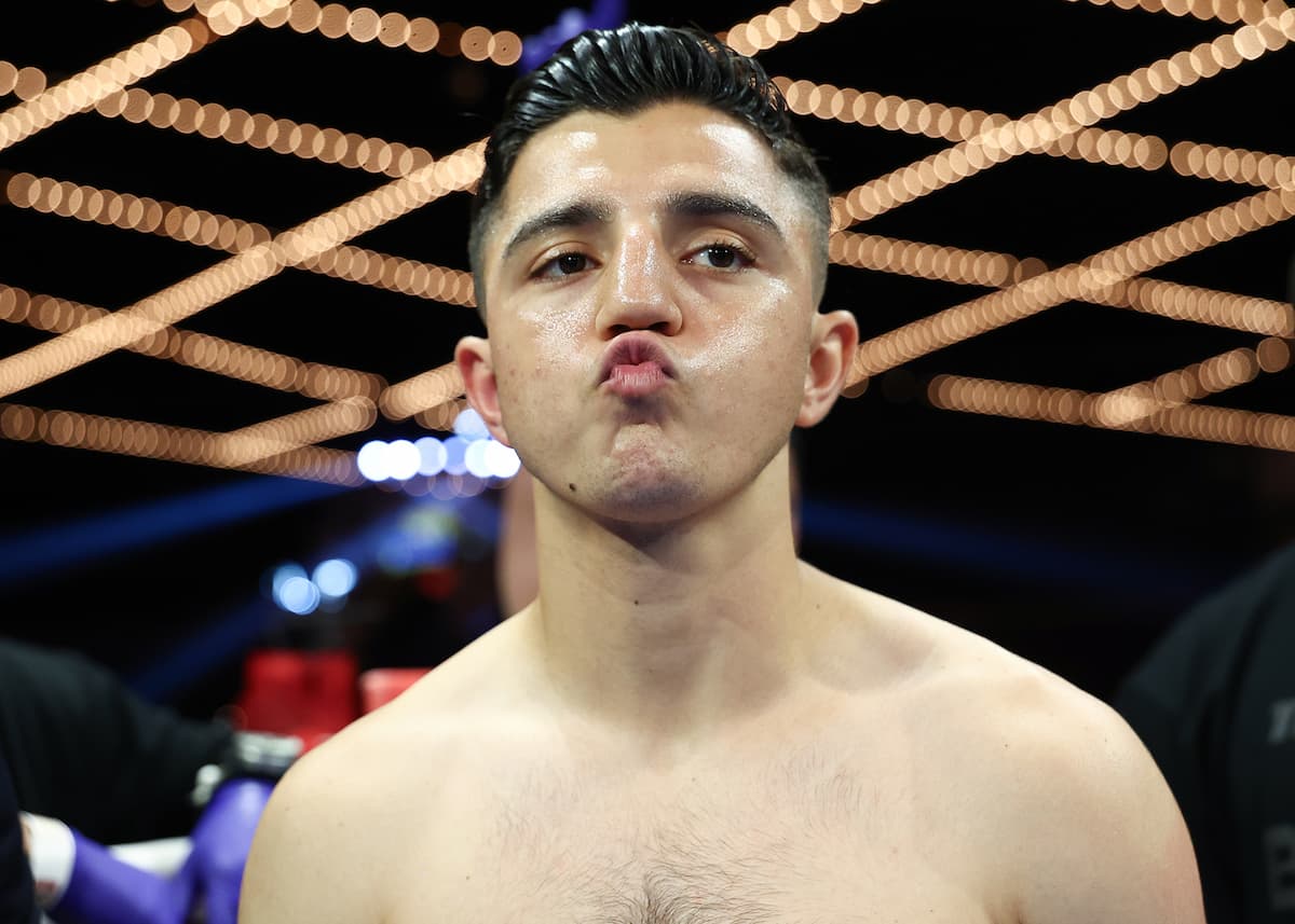 Julius Ballo during his bout against Brandan Ayala at The Theater at Madison Square Garden in New York