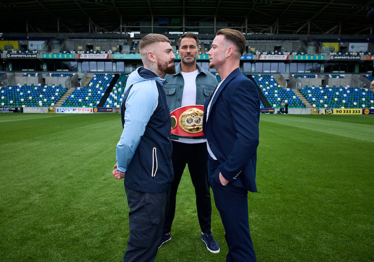 Lewis Crocker and Paddy Donovan face off at Windsor Park in Belfast