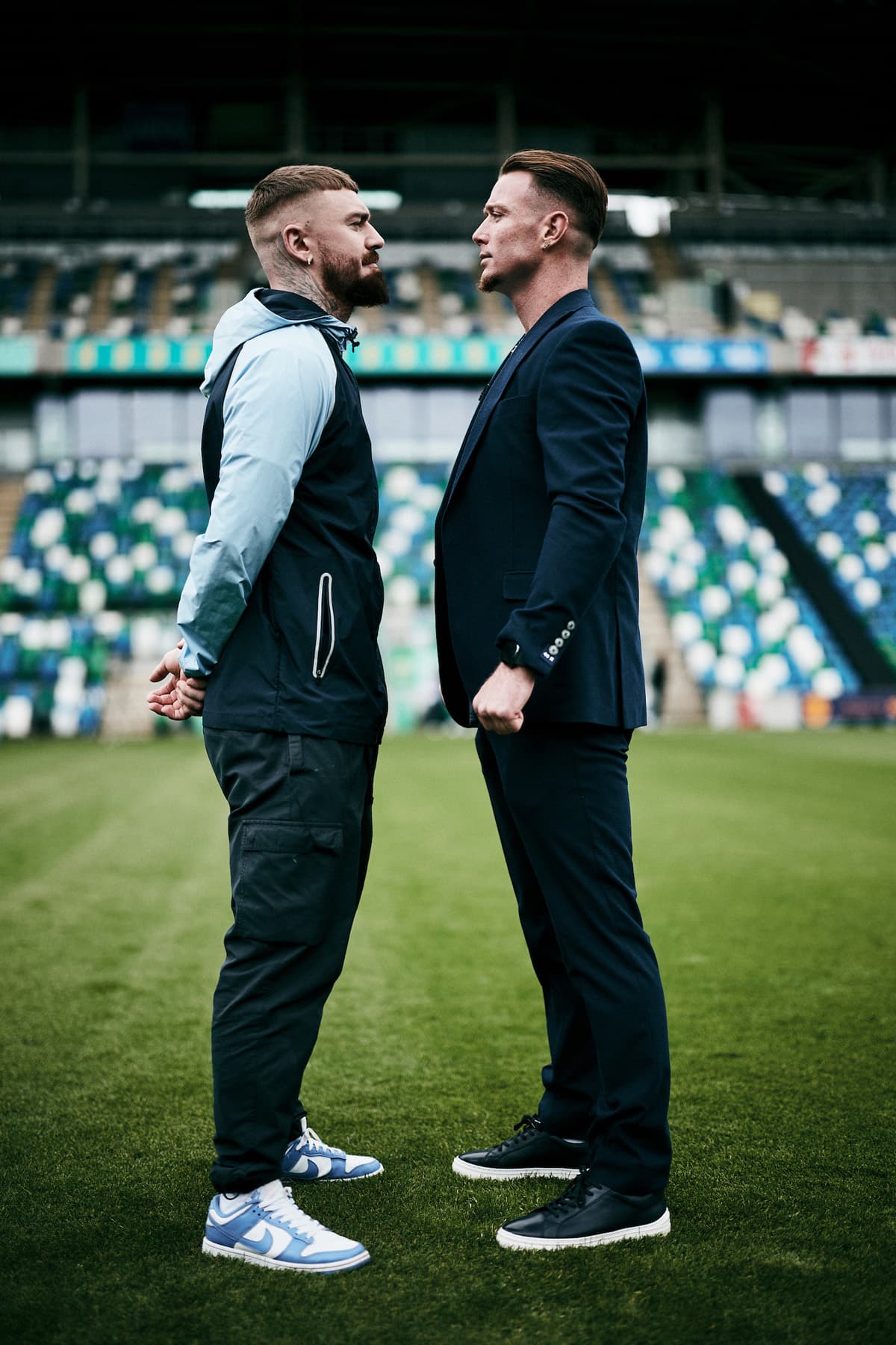 Lewis Crocker and Paddy Donovan face off at Windsor Park in Belfast