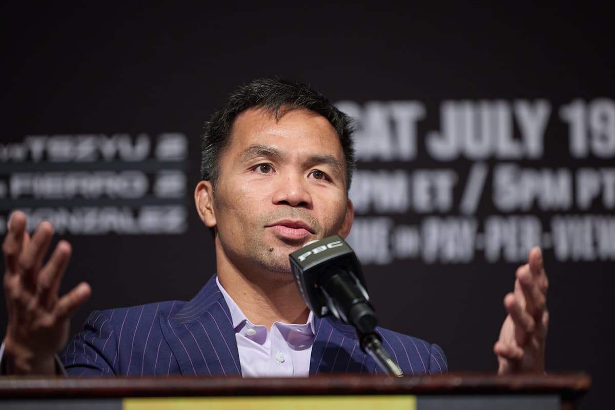 Manny Pacquiao at the press conference