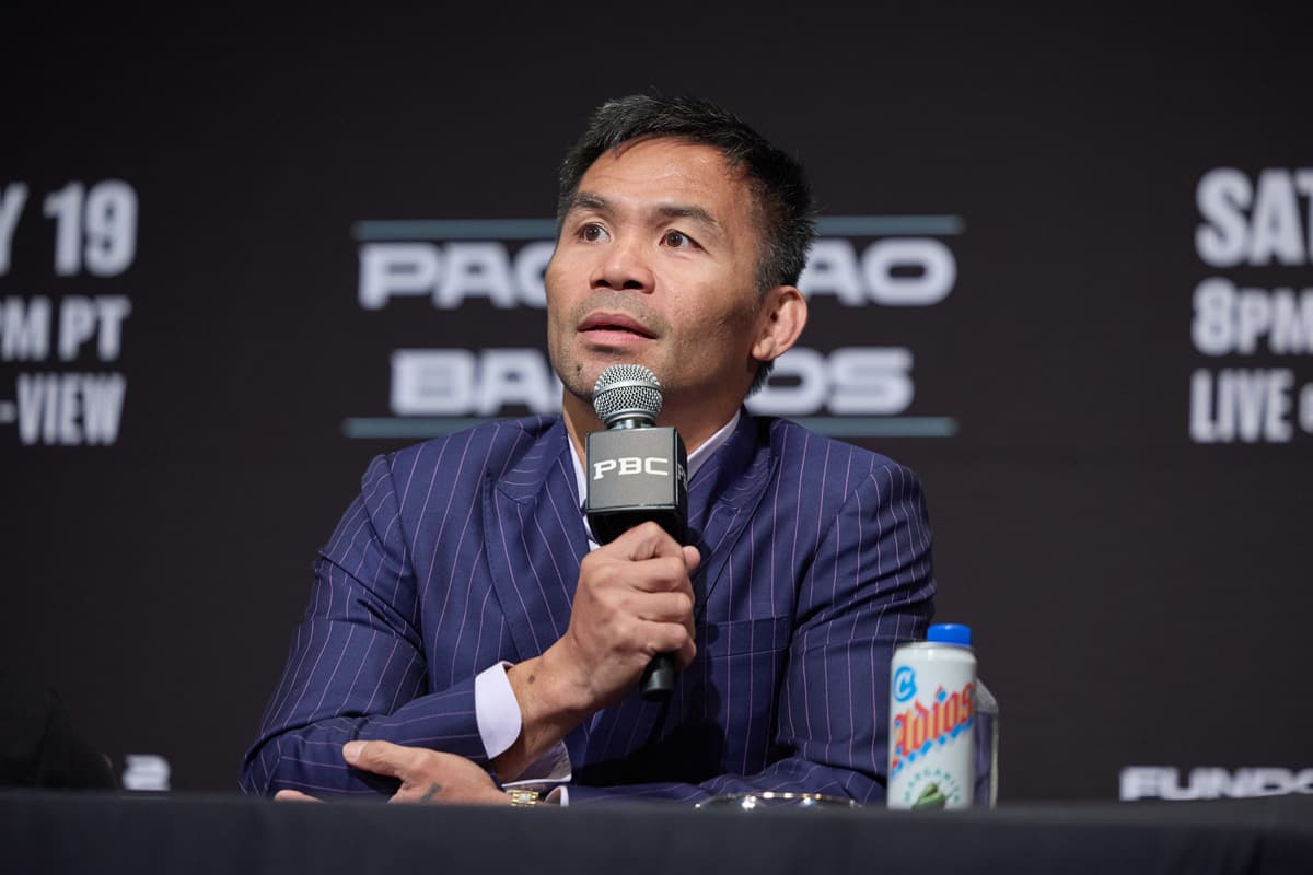 Manny Pacquiao at the press conference