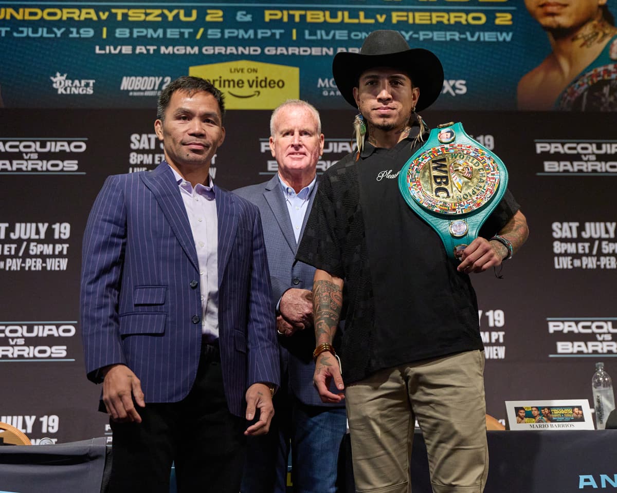 Manny Pacquiao and Mario Barrios
