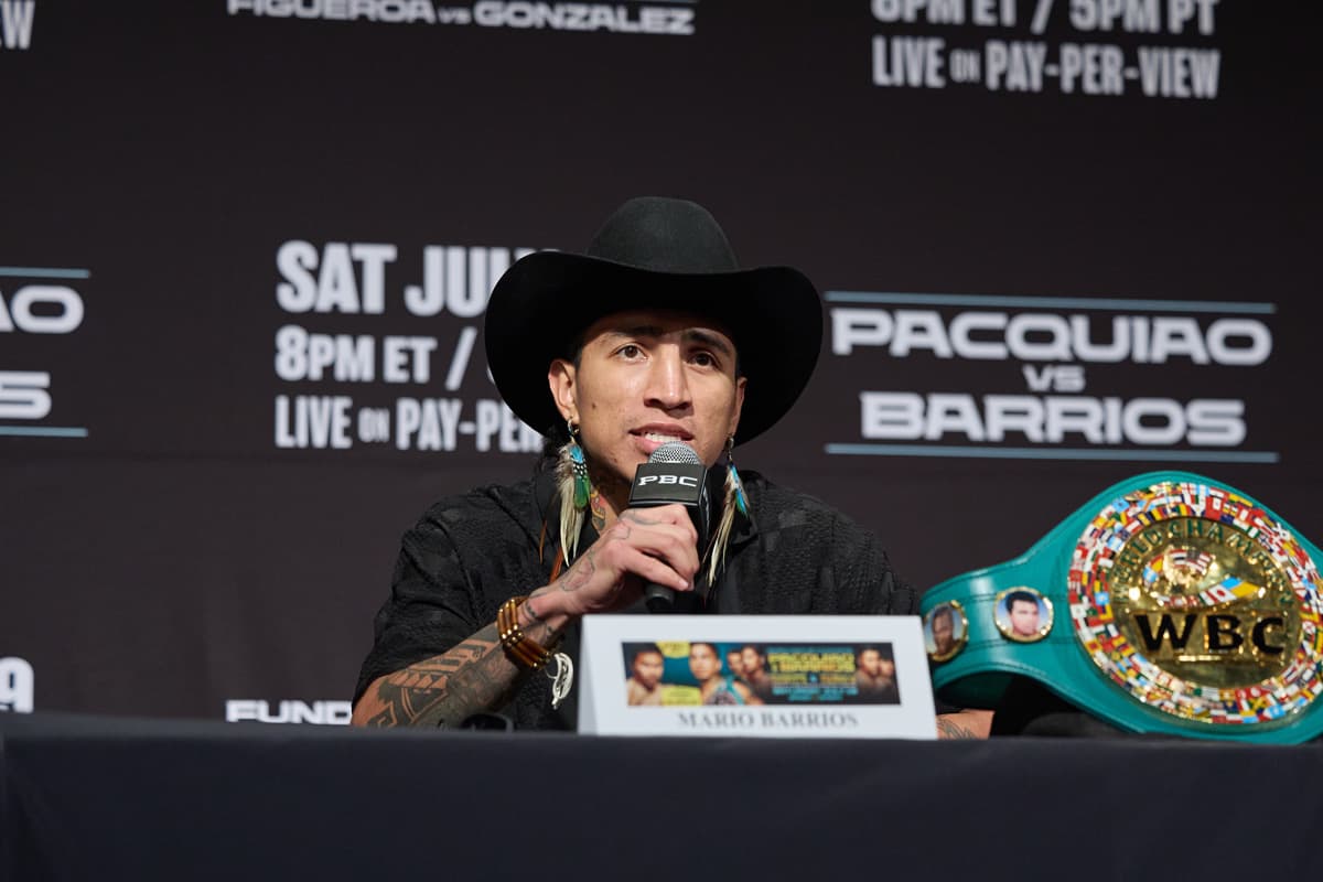 Mario Barrios at the press conference
