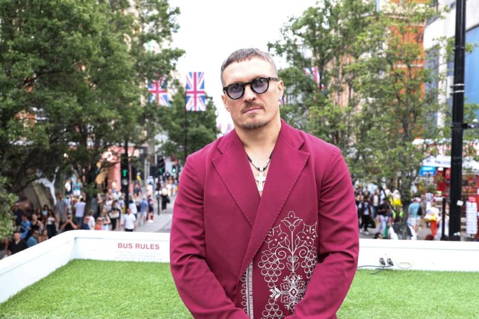Oleksandr Usyk during fight week ahead of his rematch against Daniel Dubois in London
