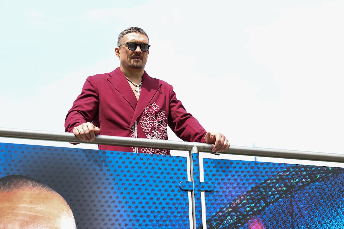 Oleksandr Usyk during fight week ahead of his rematch against Daniel Dubois in London