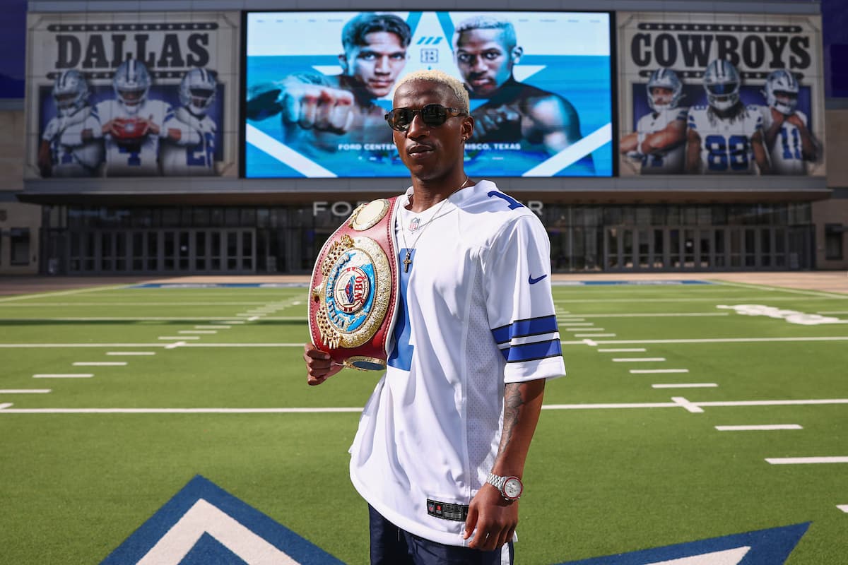 Phumelele Cafu at Ford Center at The Star in Frisco, Texas ahead of his bout against Jesse Rodriguez