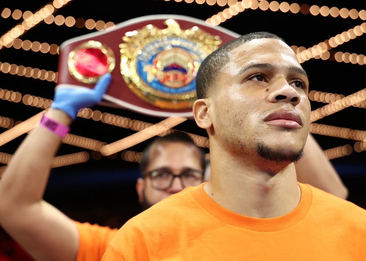 Rohan Polanco during his bout against Quinton Randall at The Theater at Madison Square Garden in New York