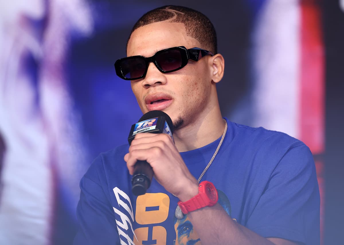 Rohan Polanco during the press conference ahead of his bout at The Theater at Madison Square Garden in New York