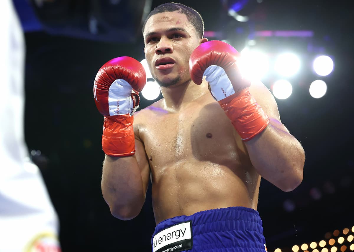 Rohan Polanco during his bout against Quinton Randall at The Theater at Madison Square Garden in New York