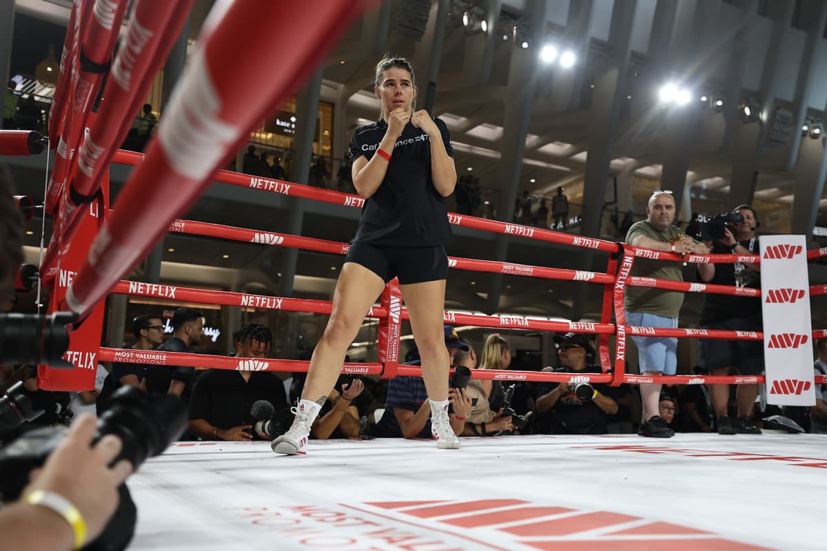 Savannah Marshall during an open workout at Oculus World Trade Center in New York