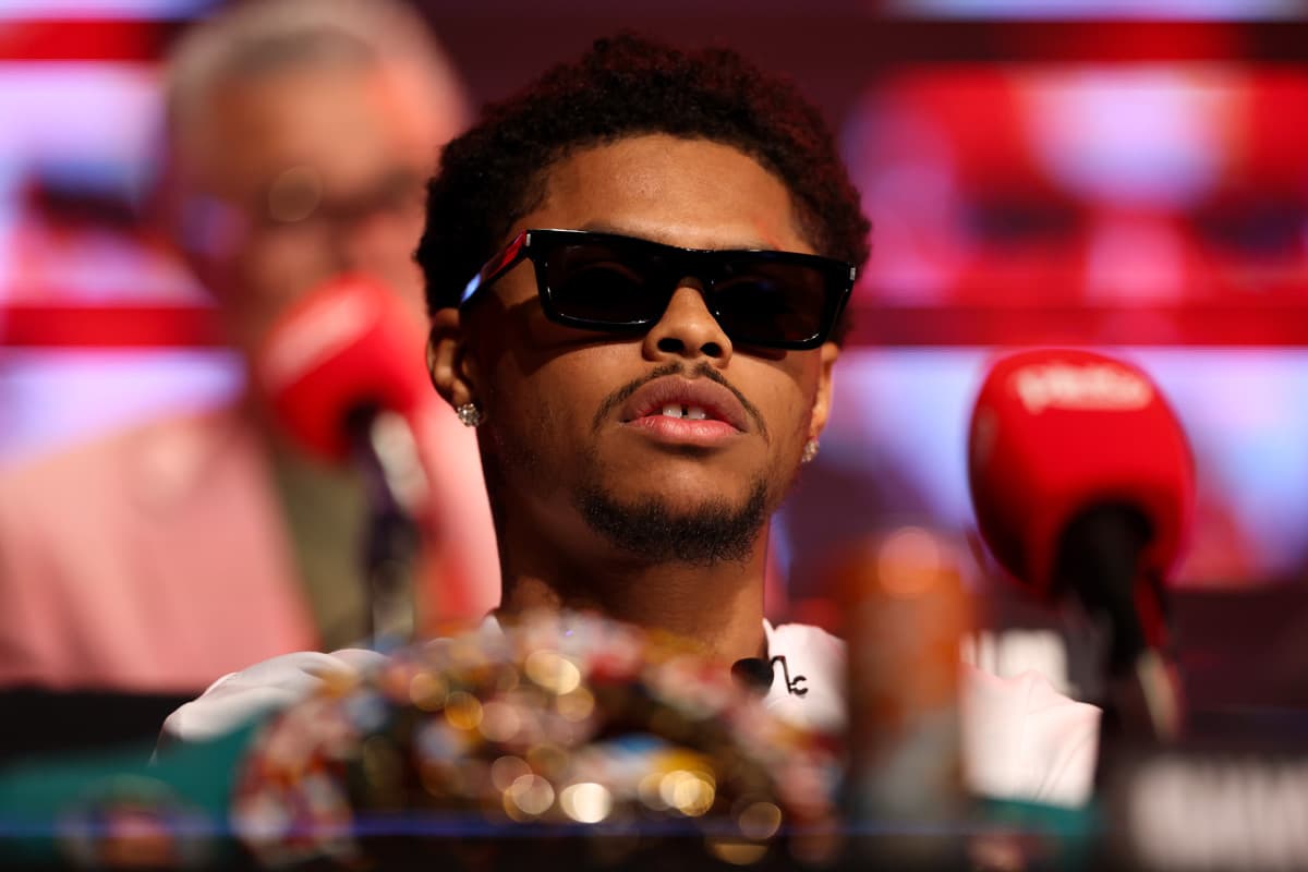 Shakur Stevenson during the press conference in Corona, NY