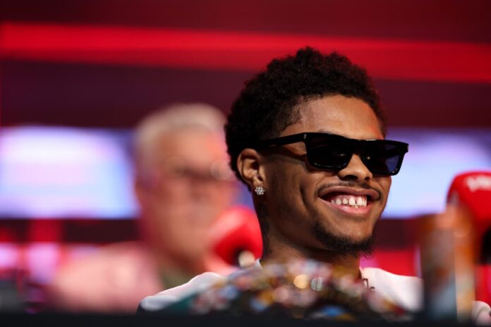 Shakur Stevenson during the press conference in Corona, NY