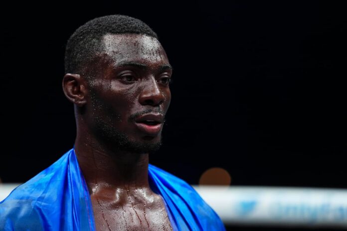 Thad Jean during his MMA bout against Jason Jackson at PFL 5