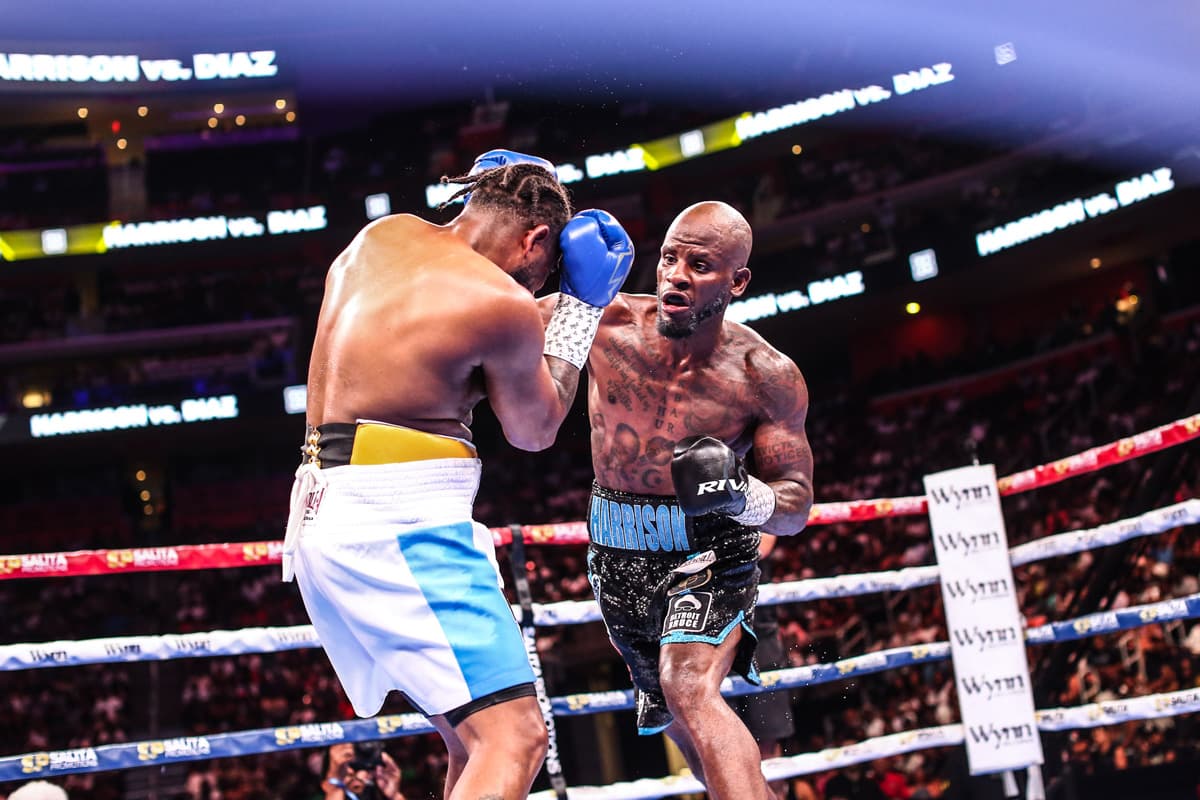 Tony Harrison during his bout against Edward Ulloa Diaz at Little Caesars Arena in Detroit