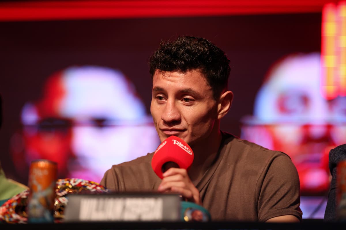 William Zepeda during the press conference in Corona, NY