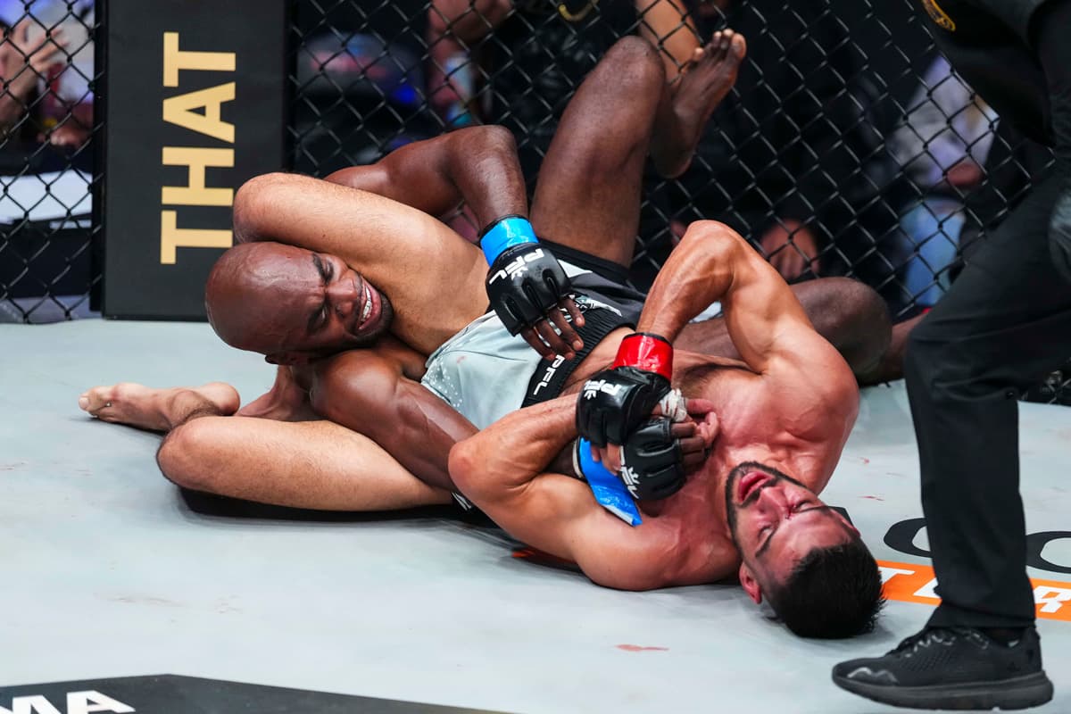Asael Adjoudj and Yves Landu during their bout at PFL 8 in Atlantic City
