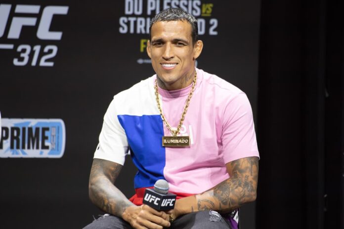 Charles Oliveira during the UFC 312 Q&A