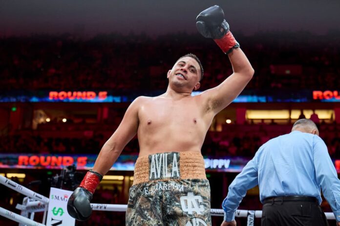 Chris Avila during his boxing bout against Anthony Pettis