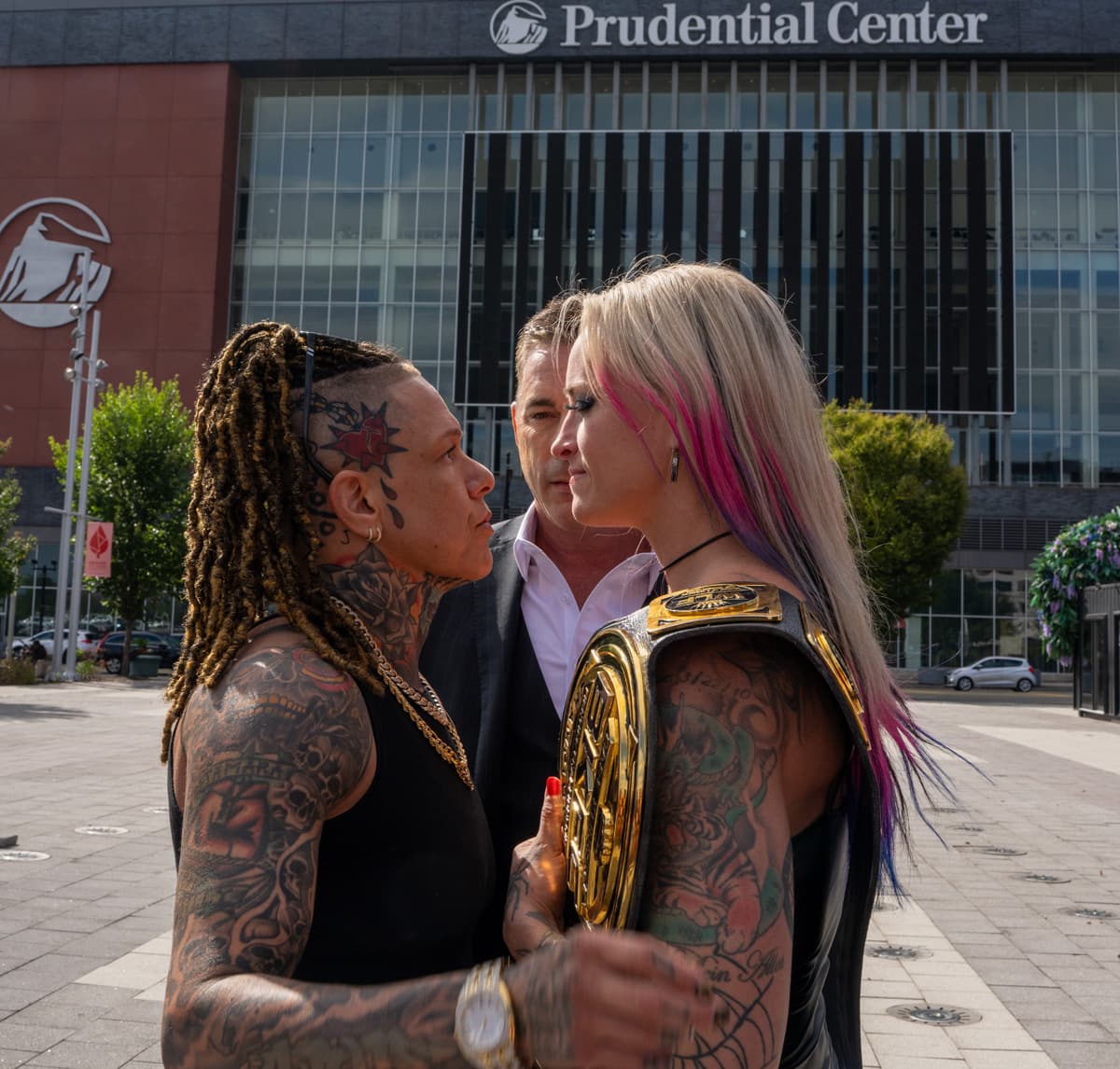 Christine Ferea and Jessica Borga face off at Prudential Center in Newark, NJ