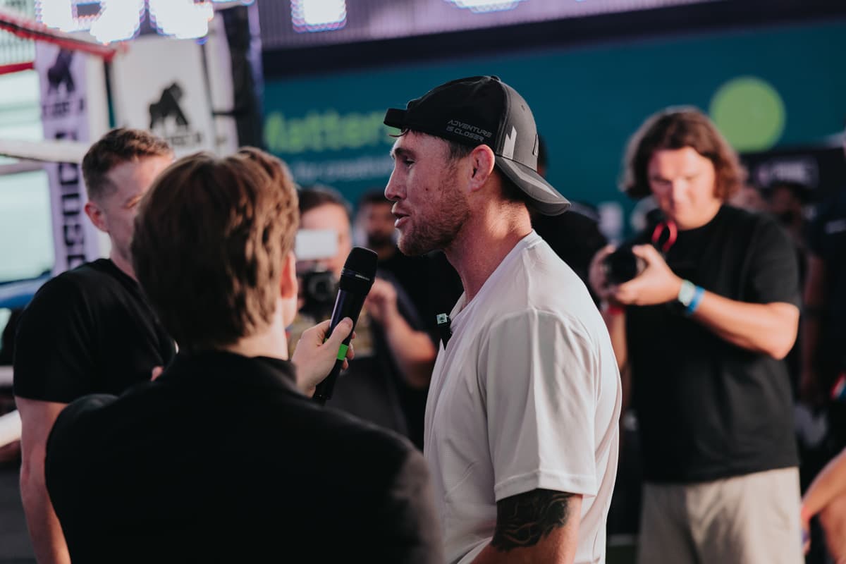 Darren Till interviewed during the open workout