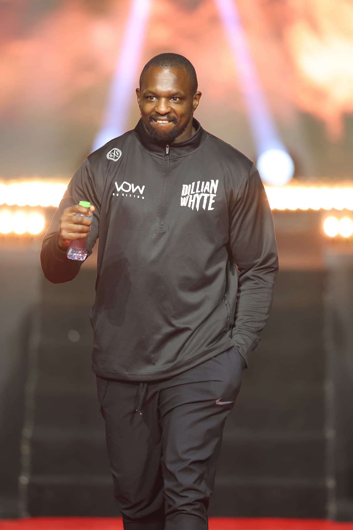 Dillian Whyte during his grand arrival for his boxing bout in Riyadh, Saudi Arabia