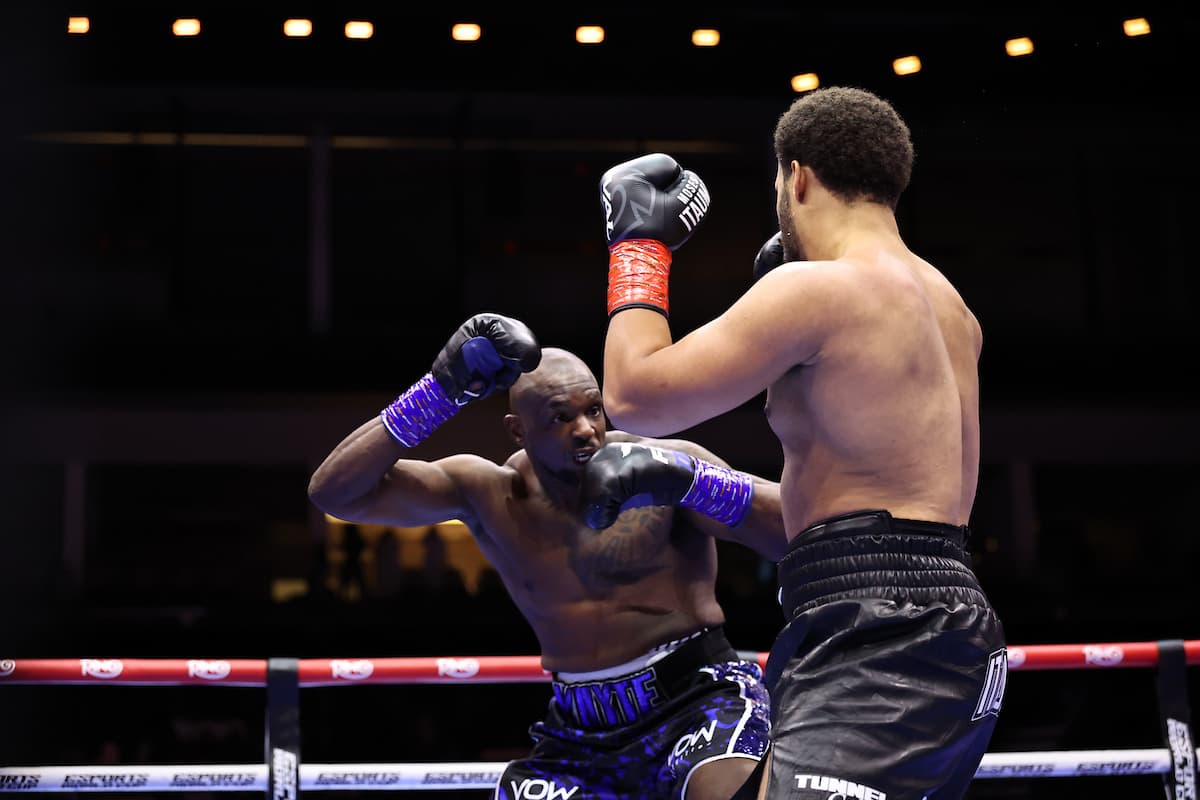 Dillian Whyte and Moses Itauma during their boxing bout