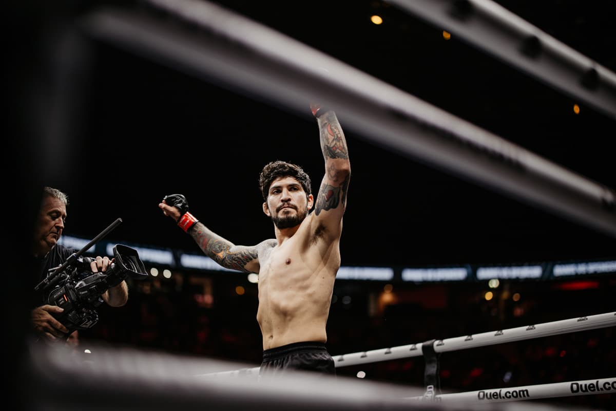 Dillon Danis celebrates his victory over Warren Spencer