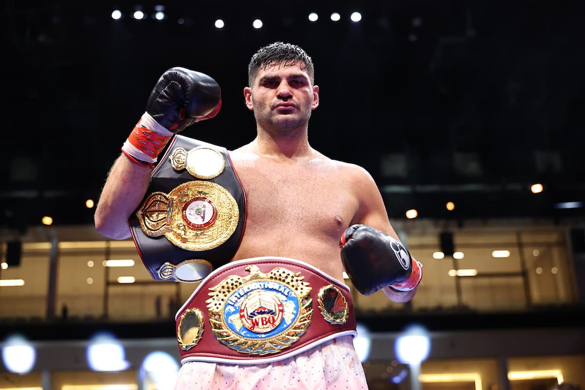 Filip Hrgovic after his victory over David Adeleye
