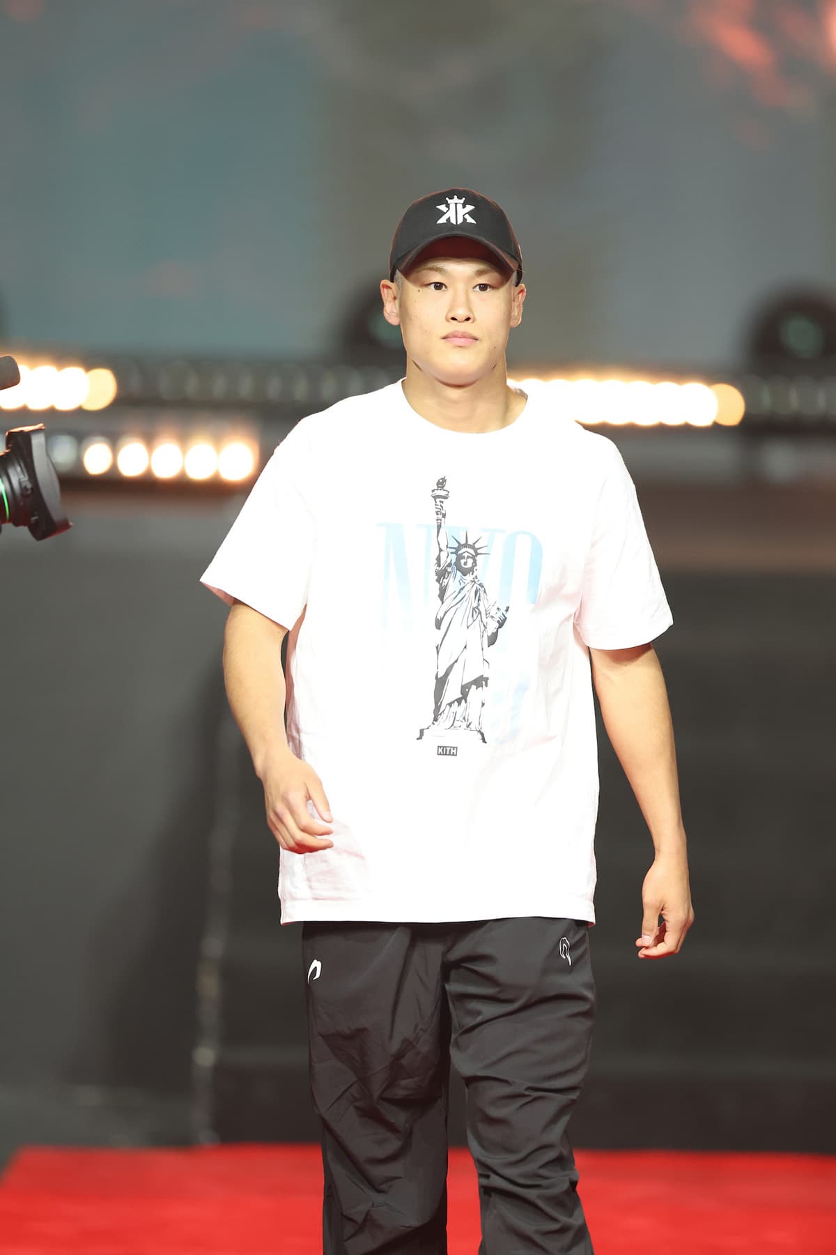 Hayato Tsutsumi during his grand arrival for his boxing bout in Riyadh, Saudi Arabia