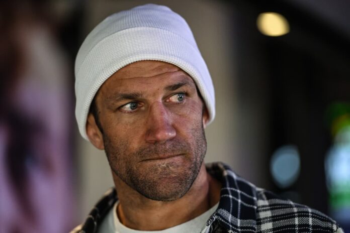 Luke Rockhold during the press conference ahead of his bare-knuckle boxing bout against Mike Perry