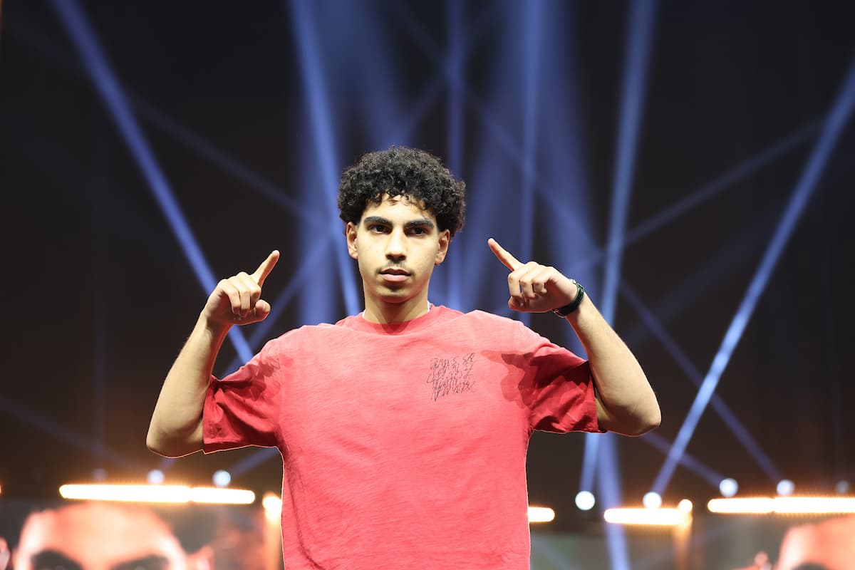 Mohammed Alakel during his grand arrival for his boxing bout in Riyadh, Saudi Arabia